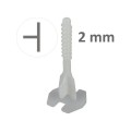 Śruba kształt T Twist Level system poziomowania 2mm