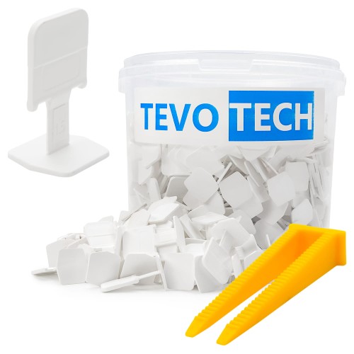 System Poziomowania Płytek TEVOTECH 400 klips 1,5mm +100 klinów 