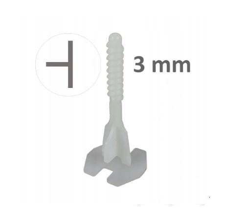 Śruba kształt T Twist Level system poziomowania 3mm