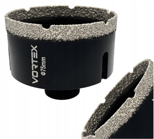 KORONKA DIAMENTOWA 75MM OTWORNICA DO GLAZURY WIERTŁO DO GRESU VORTEX M14