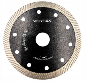 TARCZA DIAMENTOWA TURBO DO CIĘCIA GRESU KAMIENIA GRANITU 125 MM VORTEX