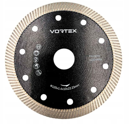 TARCZA DIAMENTOWA TURBO DO CIĘCIA GRESU KAMIENIA GRANITU 125 MM VORTEX