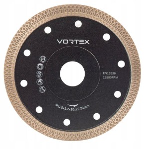 TARCZA DIAMENTOWA DO CIĘCIA GRESU 125 MM VORTEX