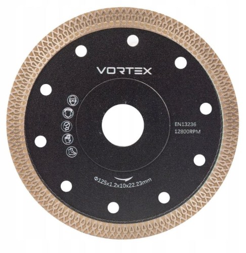 TARCZA DIAMENTOWA DO CIĘCIA GRESU 125 MM VORTEX