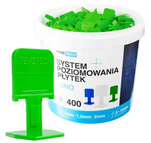 System Poziomowania Płytek TEVOTECH 400 klips 2mm
