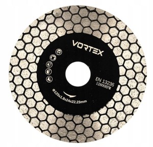 TARCZA DIAMENTOWA DO CIĘCIA FAZOWANIA GRESU UKOSOWANIA 45 STOPNI 125 MM