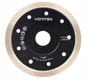 TARCZA DIAMENTOWA DO CIĘCIA GRESU 115 MM VORTEX DO CIĘCIA GLAZURY CERAMIKI