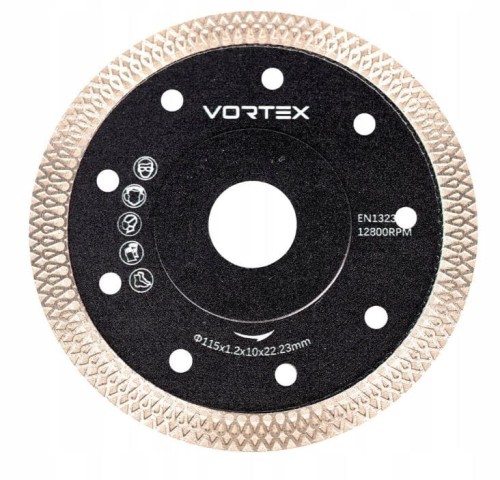 TARCZA DIAMENTOWA DO CIĘCIA GRESU 115 MM VORTEX DO CIĘCIA GLAZURY CERAMIKI