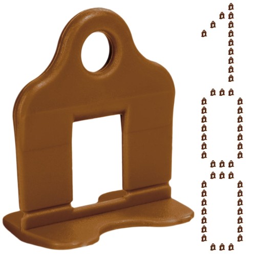 SIMPLEFIX SYSTEM POZIOMOWANIA PŁYTEK 100 KLIPSÓW, fuga 2mm