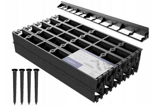 Obrzeże ogrodowe trawnikowe 20 m + 160 szpilek 50mm Polski Produkt