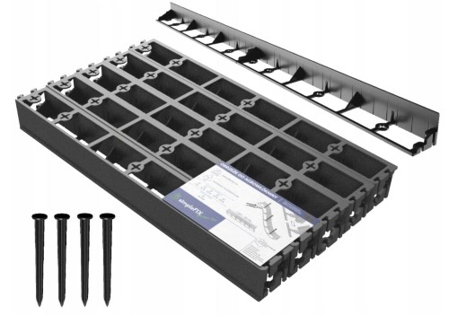 Obrzeże ogrodowe trawnikowe 5 m + 40 szpilek 50mm Polski Produkt