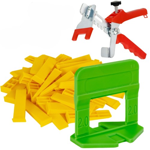 System Poziomowania Płytek TEVOTECH DUO 500+100+zaciskacz, fuga 2mm 