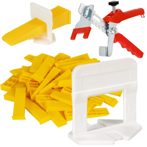 System Poziomowania Płytek TEVOTECH DUO 500+100+zaciskacz, fuga 1,5mm