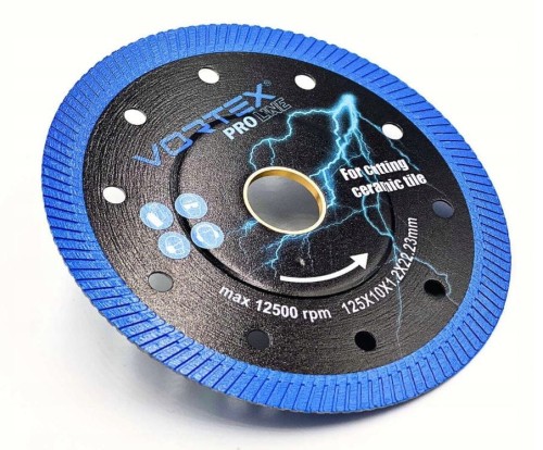 TARCZA DIAMENTOWA 125 MM TURBO PRO LINE DO GRESU CERAMIKI PRECYZYJNA CIENKA